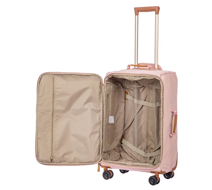 Pottery Barn Rive Wheeled Luggage - Taupe/Cognac