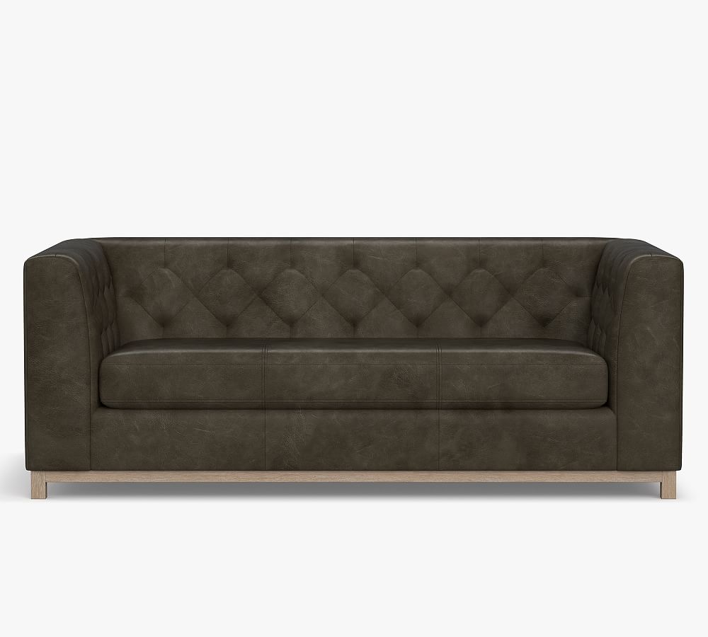 Henley Tufted Leather Sofa | Pottery Barn