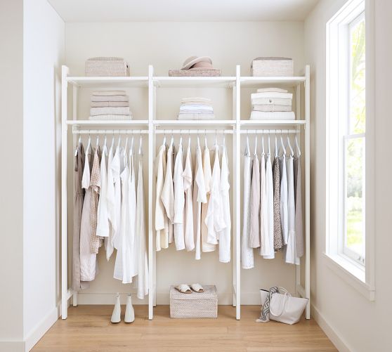 Essential Walk-In Closet by Hold Everything, 7' Long Hanging System ...