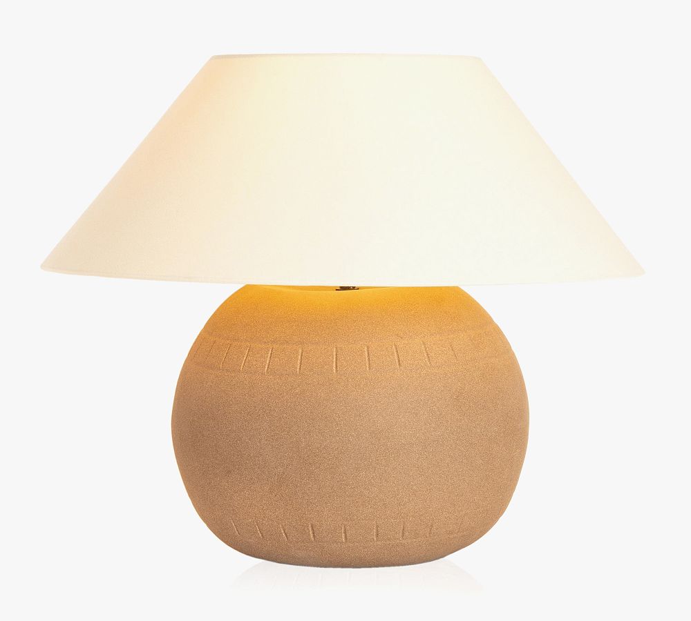 Round ceramic hot sale table lamp