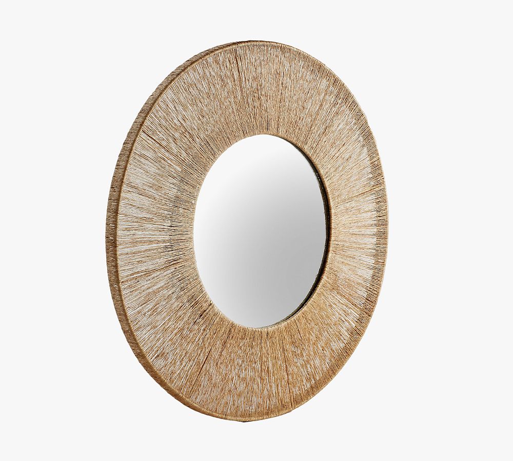 La Gomera Jute Round Mirror, 36" x 36"