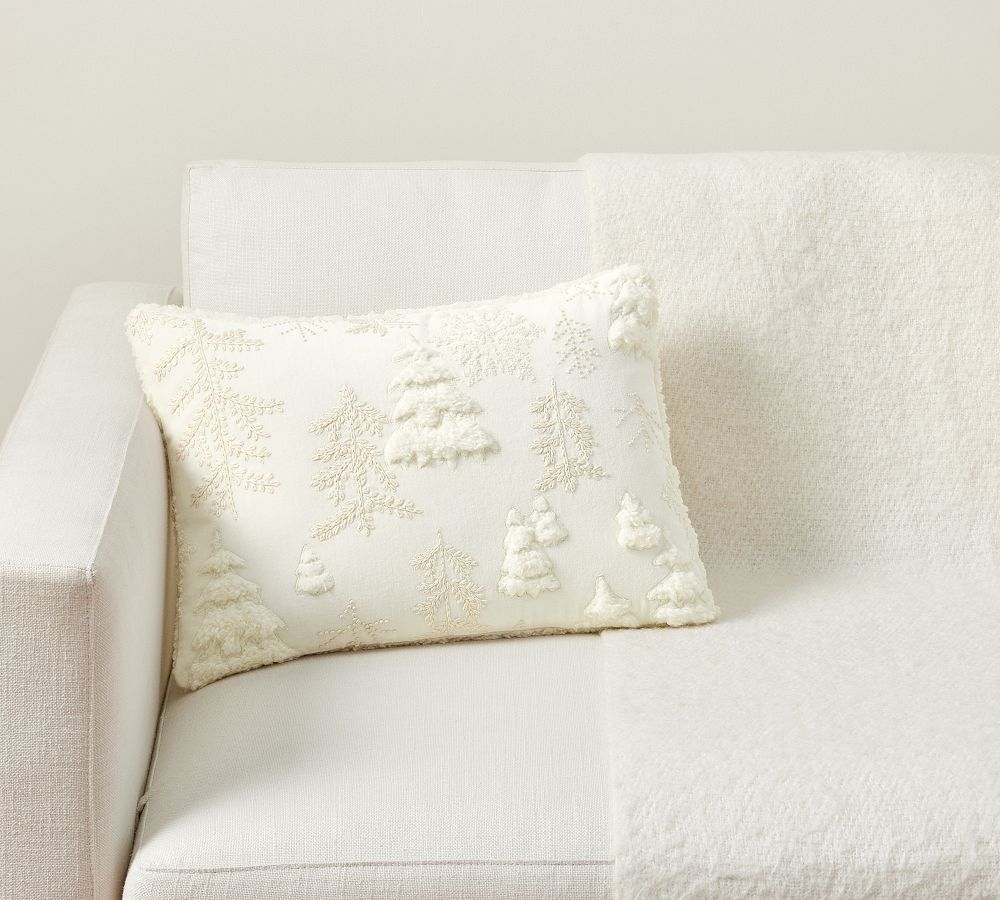 Anchorage Embroidered Lumbar Pillow