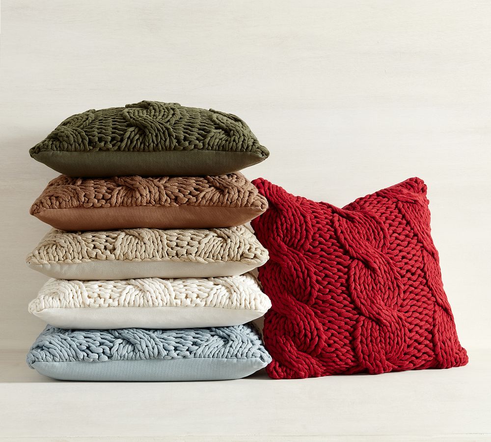 Red Handmade Throw Pillow (24x24) - Western Chic Design