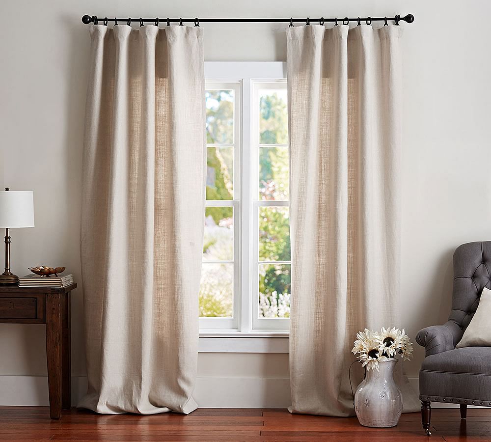 Belgian Linen Curtain Made with Libeco™ | Pottery Barn