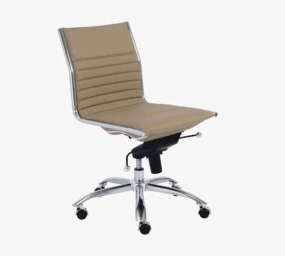 Fowler Armless Swivel Desk Chair Pottery Barn