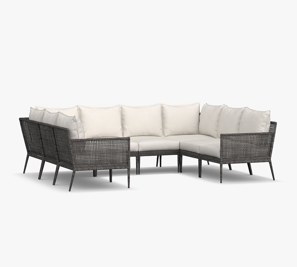 Cammeray Wicker U-Shaped 8-Piece Patio Outdoor Sectional
