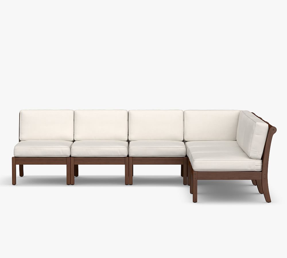 Chatham Armless Outdoor Sectional Set, Honey Pottery Barn