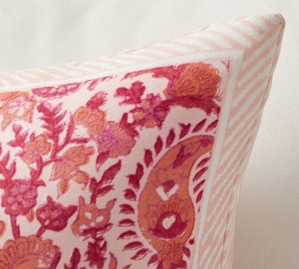 Jolora Reversible Floral Block Print Outdoor Throw Pillow Pottery Barn