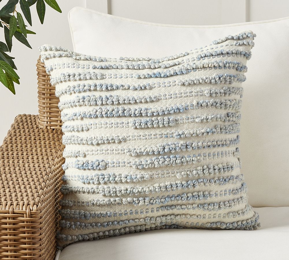 Classic Striped Handwoven Chenille Lumbar Pillow