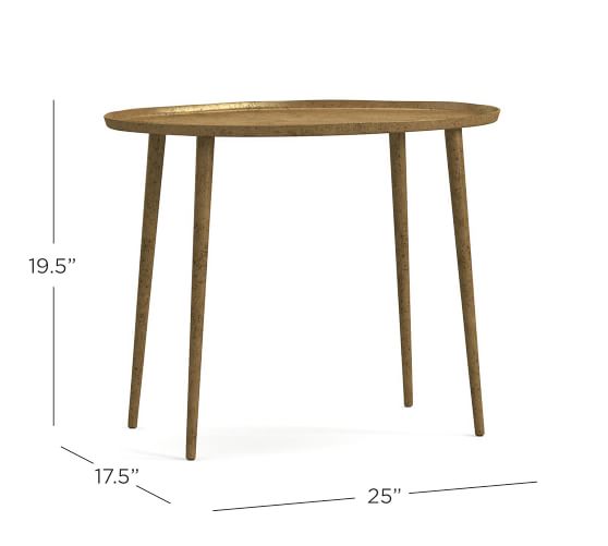Euclid Round Metal End Table | Pottery Barn