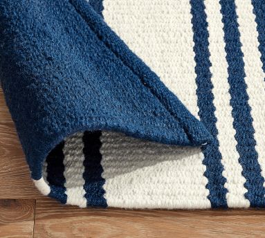Modern Farmhouse Stripe Outdoor Performance Rug | Pottery Barn