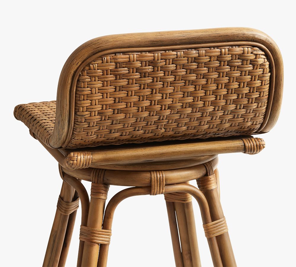 Isla Rattan Swivel Counter Stool | Pottery Barn