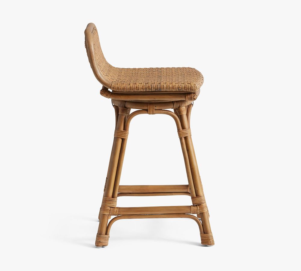 Isla Rattan Swivel Counter Stool Pottery Barn