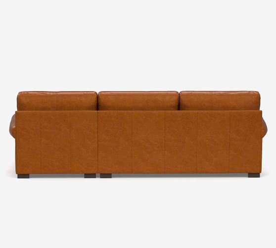 Townsend Roll Arm Leather Sofa Chaise Sectional Pottery Barn