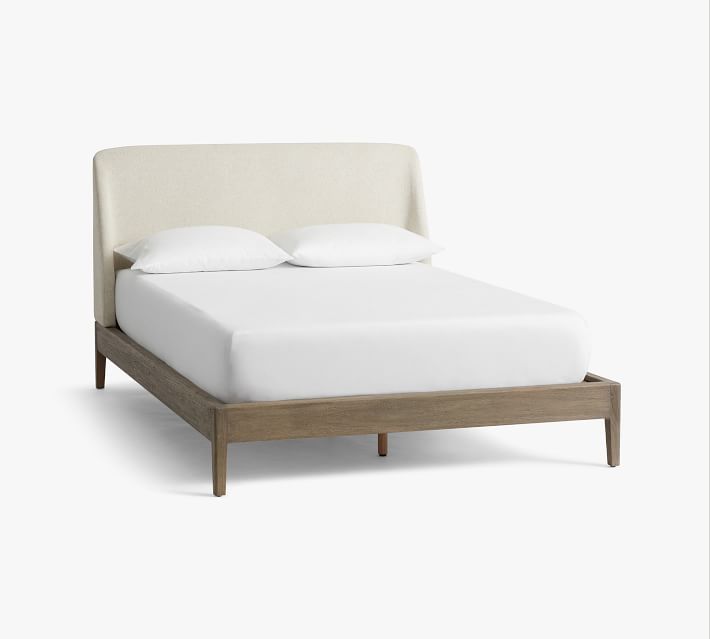 Jake Upholstered Wood Base Platform Bed