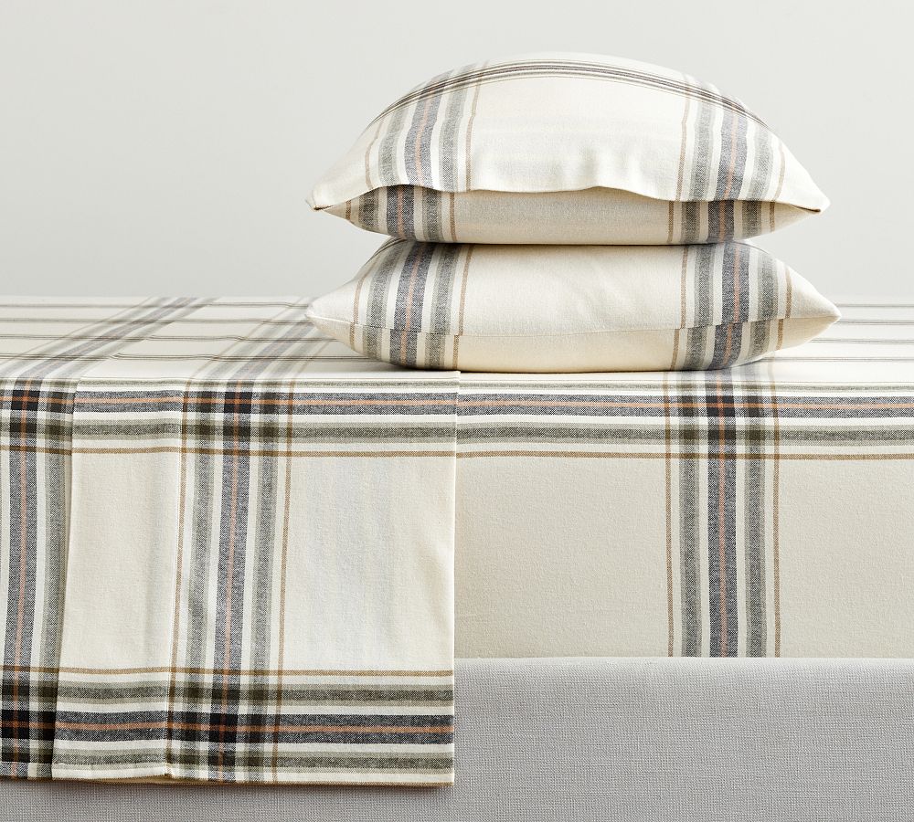 Logan Plaid Flannel Sheet Set | Pottery Barn