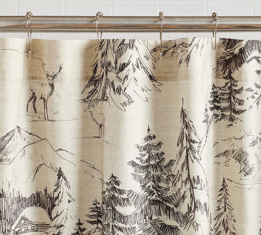 Rustic Forest Shower Curtain
