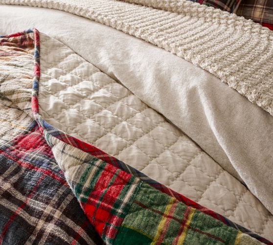 Clyde Plaid Patchwork Quilt & Shams | Pottery Barn