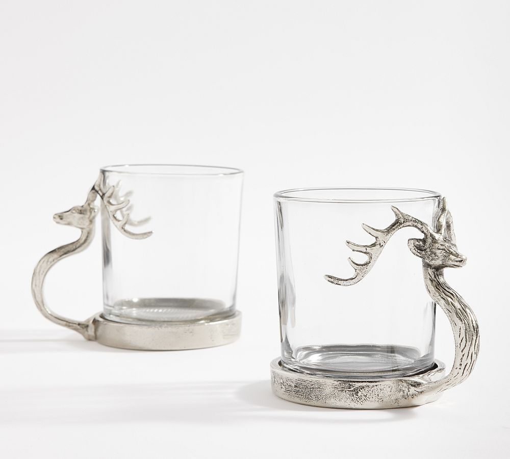 Figural Stag Mugs - Set of 2