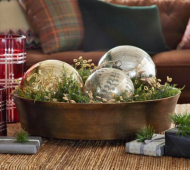 Antiqued Metal Decorative Bowl