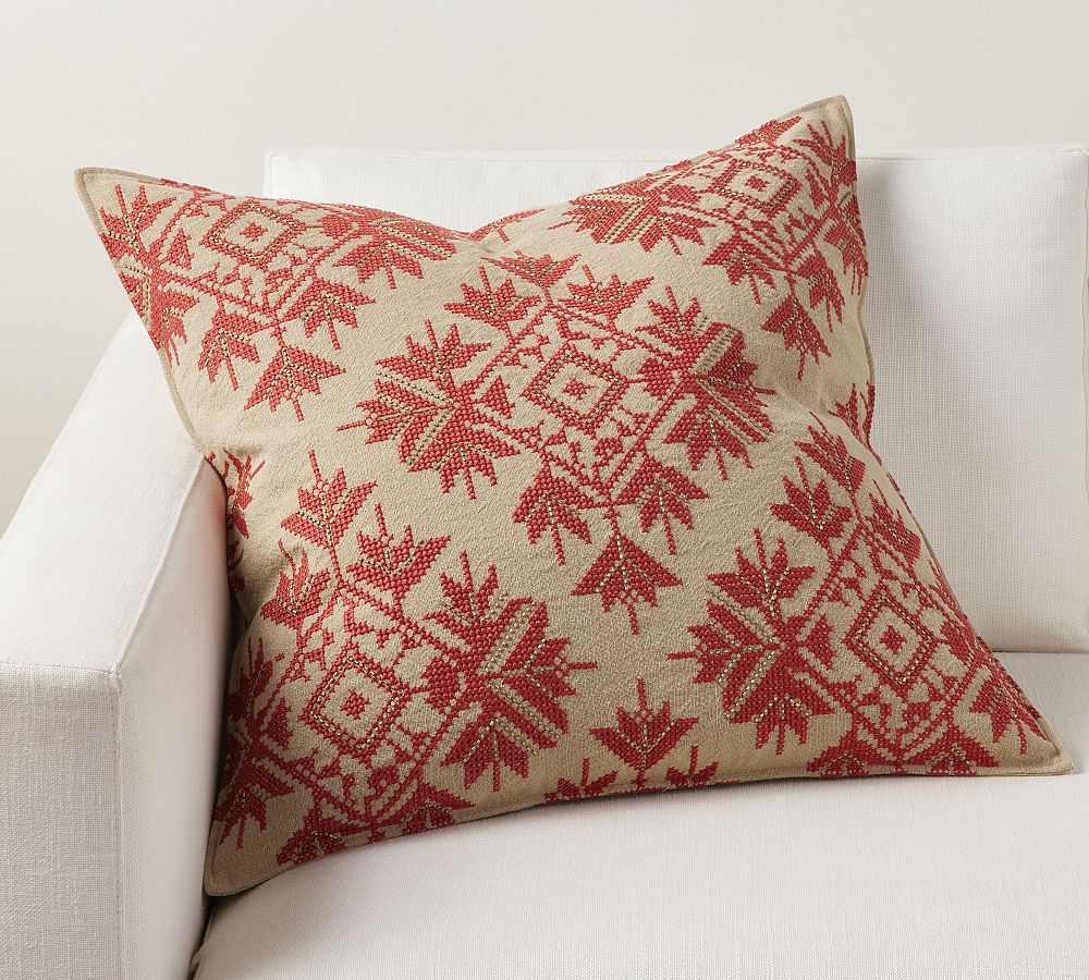 Northway Embroidered Snowflake Pillow