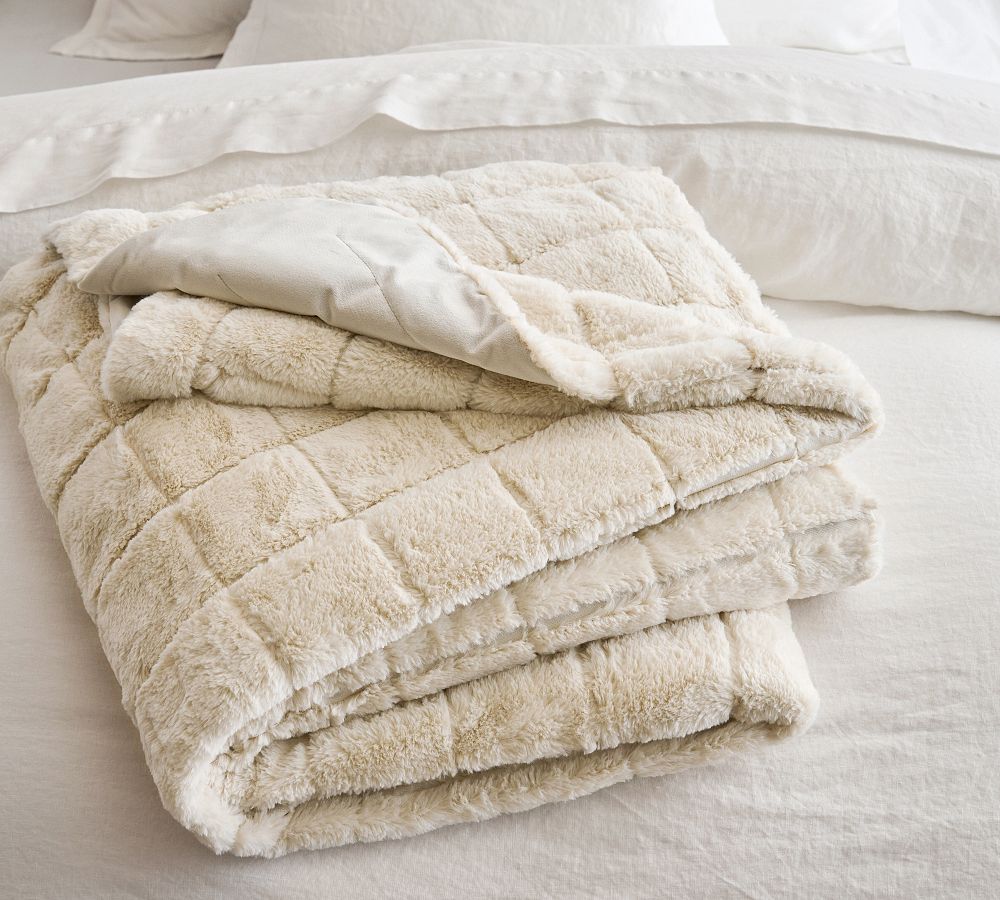 Fluffy Fur Blanket Pottery Barn