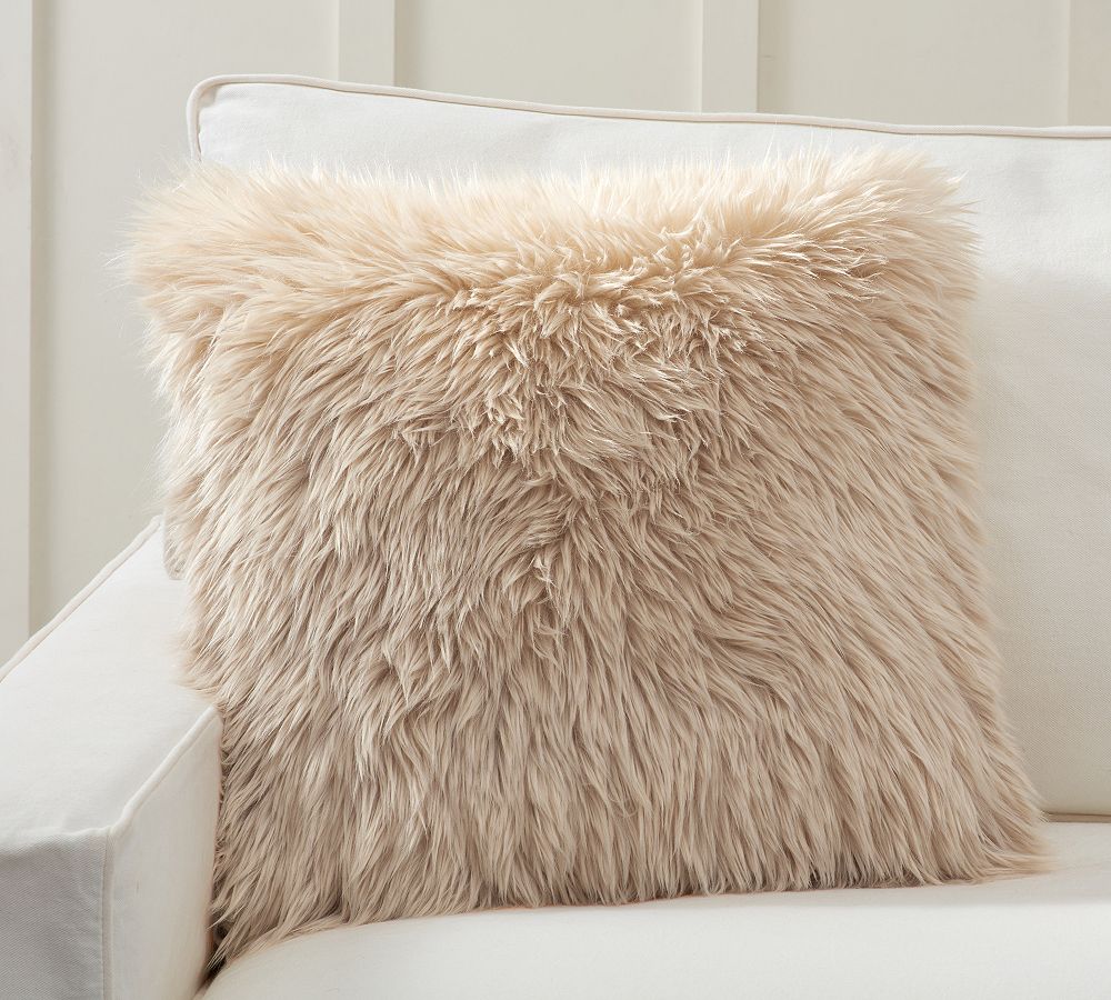 Luxe Faux Fur Pillow Pottery Barn