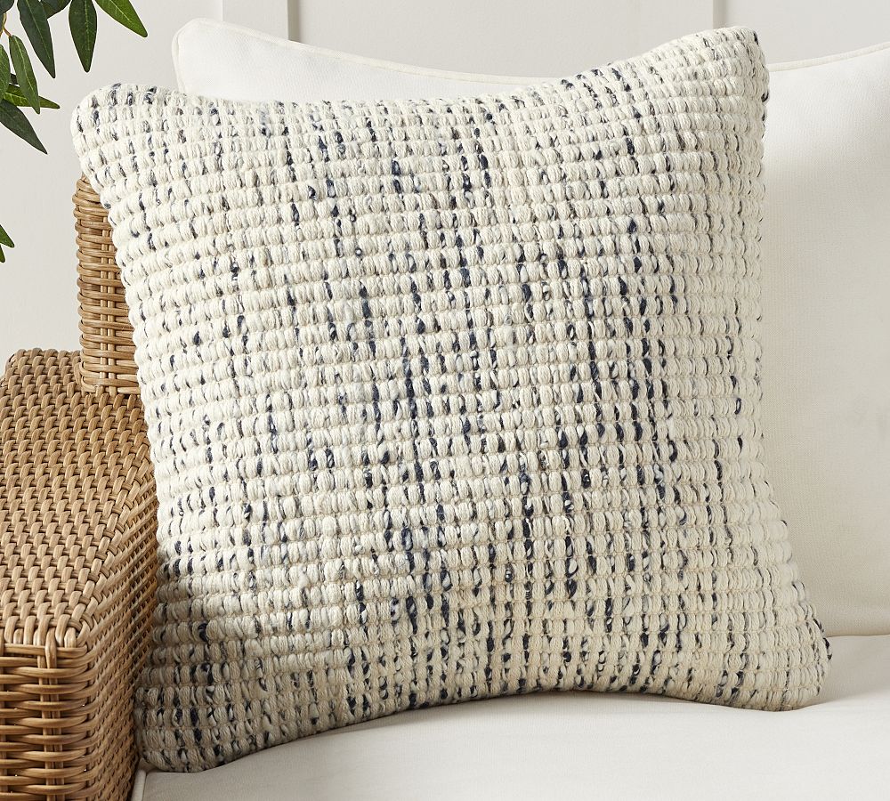 Marled Handcrafted Outdoor Throw Pillow