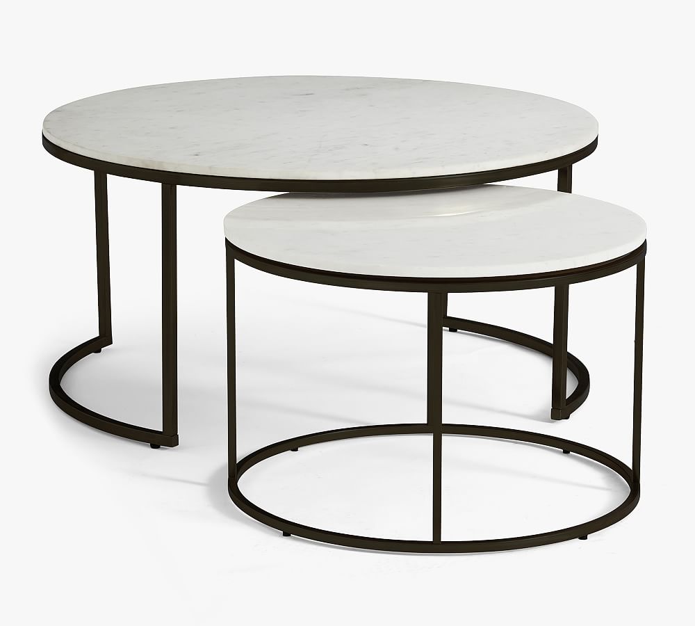 Delaney Round Marble Nesting Coffee Table