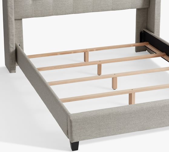 Elliot Upholstered Tufted Shelter Bed Pottery Barn