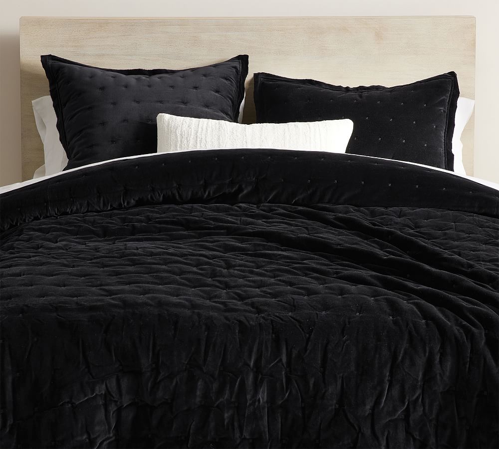 Velvet Tufted Quilt Pottery Barn