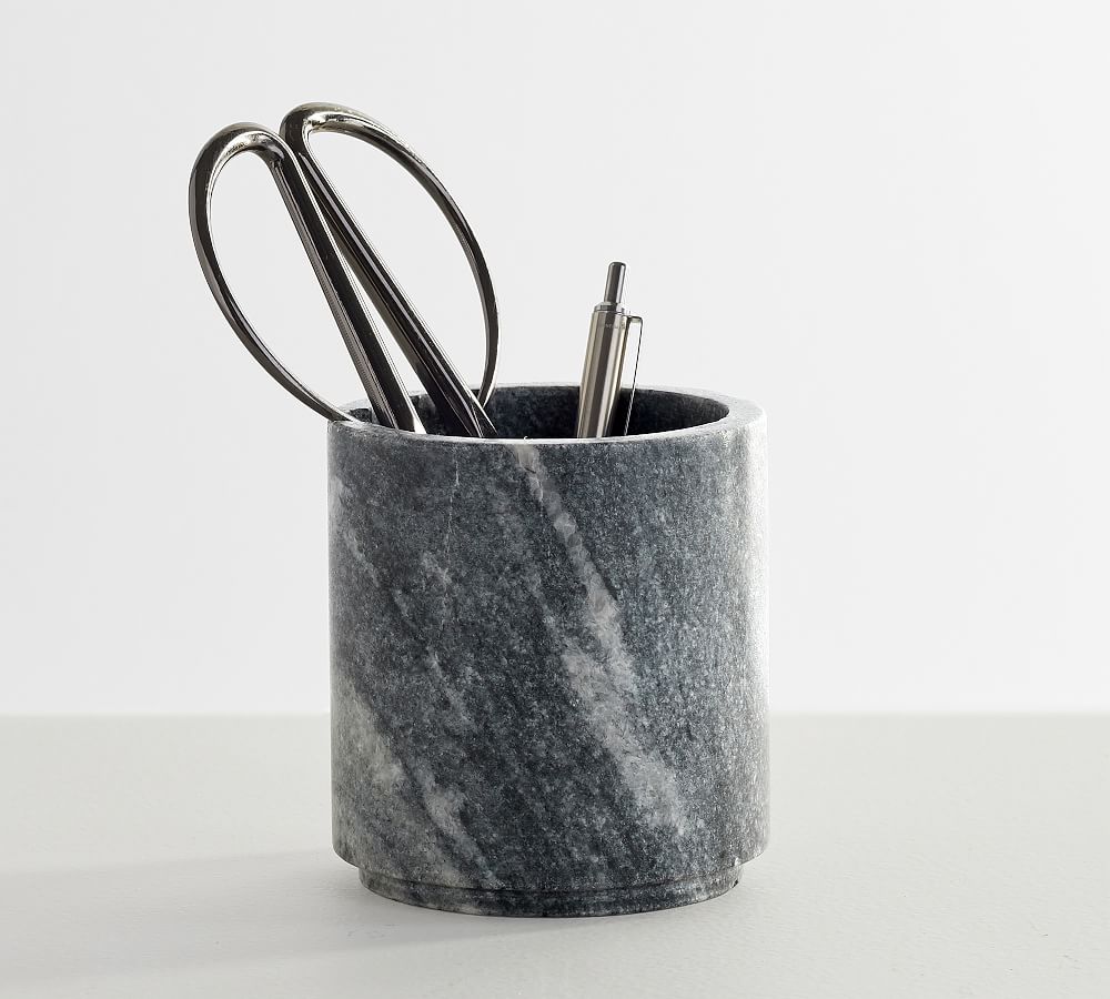 Black Marble Home Office Set