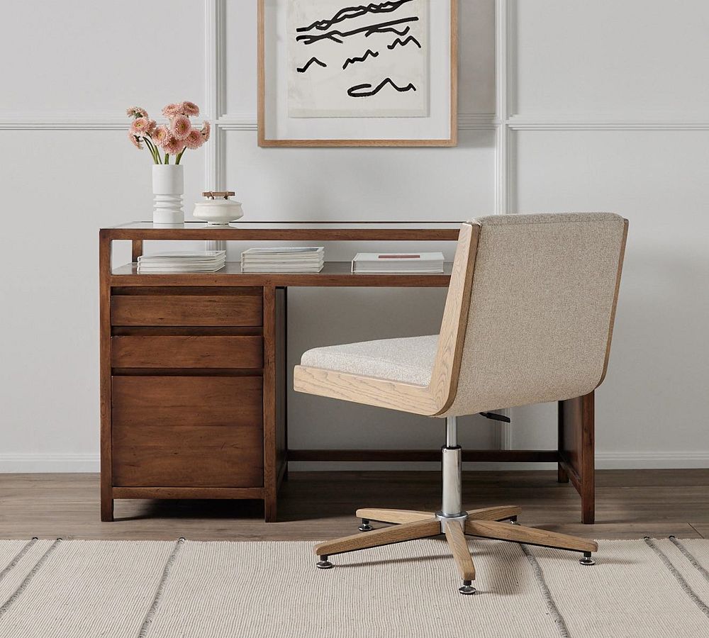Atwood Upholstered Swivel Desk Chair