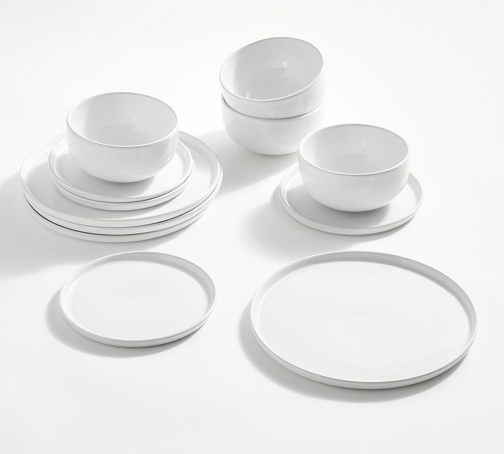 Fynn Black and White Dinnerware Set