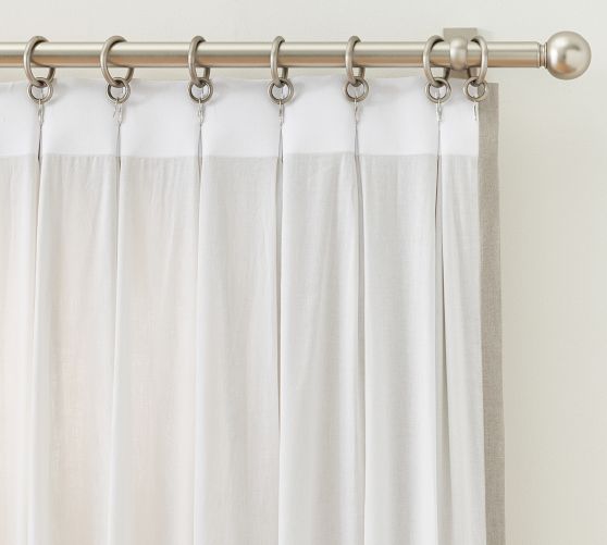 Belgian Flax Linen Pinch Pleat Curtain | Pottery Barn