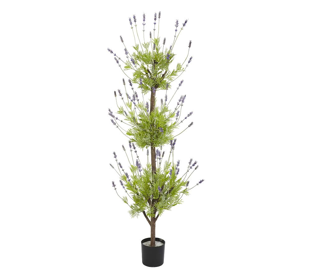 Faux Potted Lavender Topiary Tree Pottery Barn