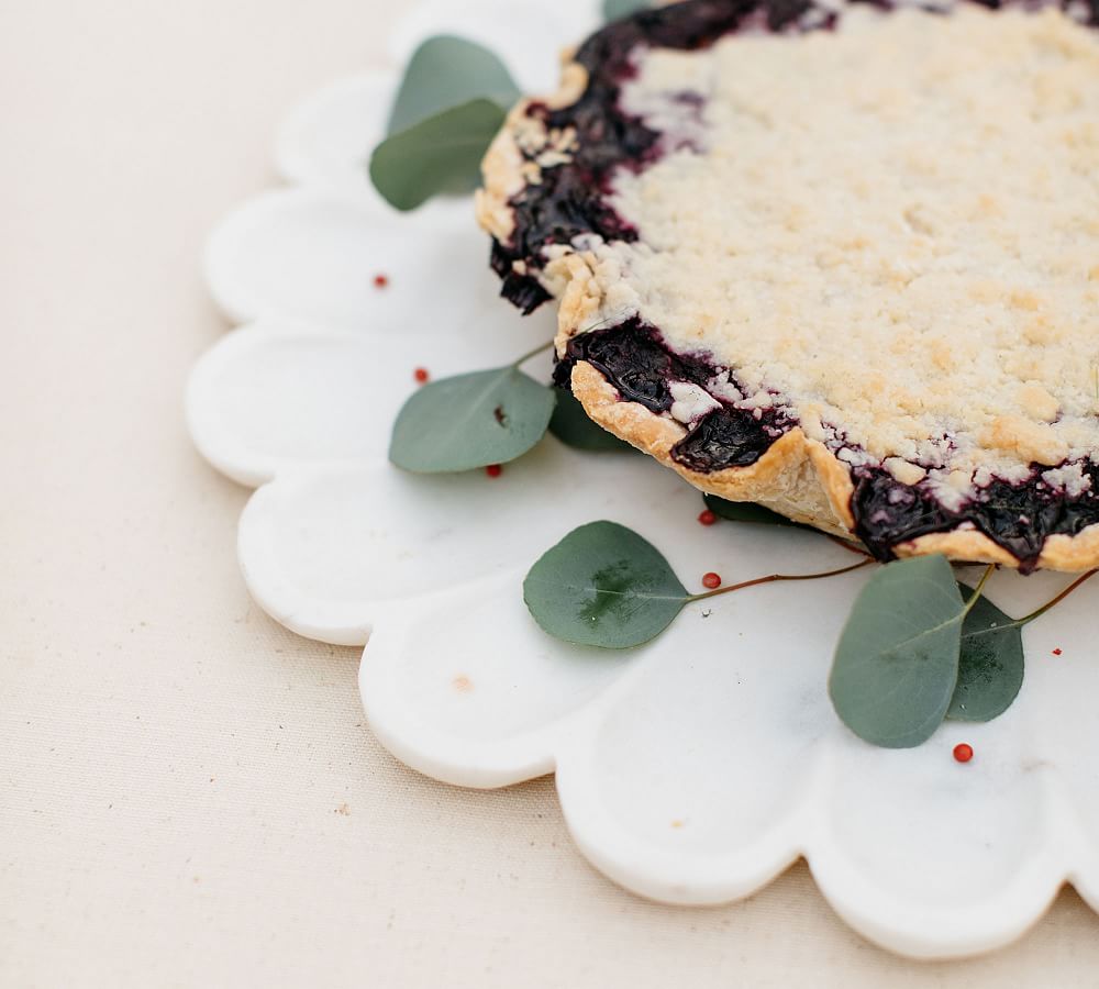 Round Marble Petal Trays Pottery Barn