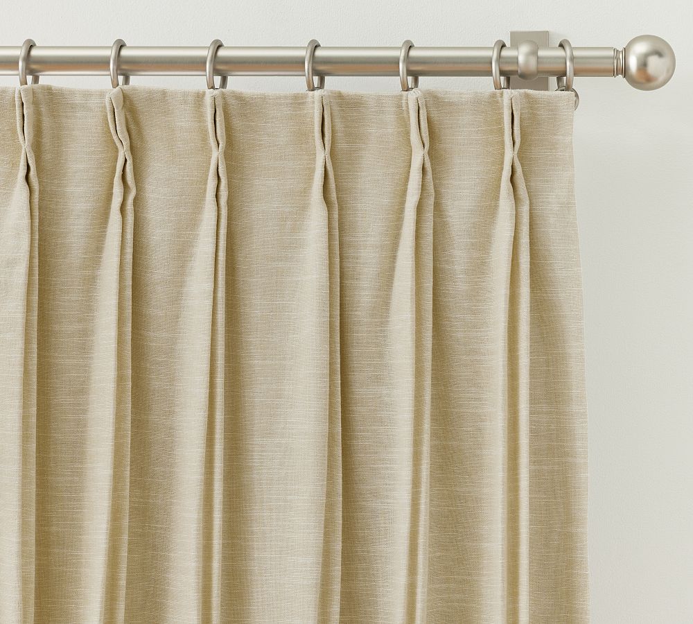 Emery Linen Pinch Pleat Blackout Curtain 