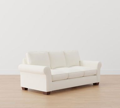PB Comfort Roll Arm Upholstered Sleeper Sofa with Memory Foam Mattress