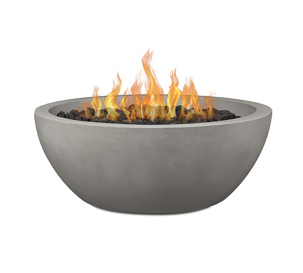 Nerissa Concrete Round Fire Pit Table | Pottery Barn