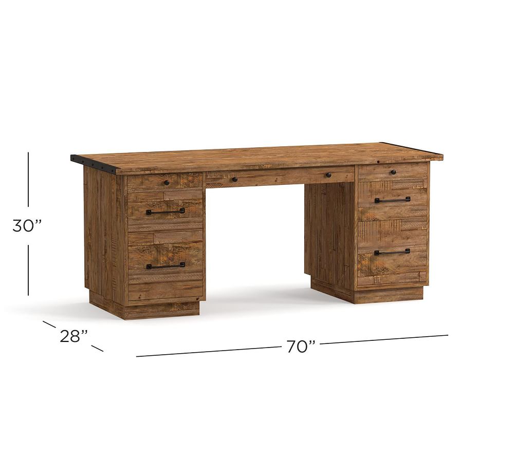 Rustic Reclaimed Wood Executive Desk