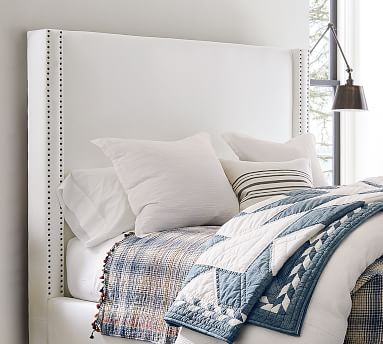 Harper Non-Tufted Upholstered Bed | Pottery Barn