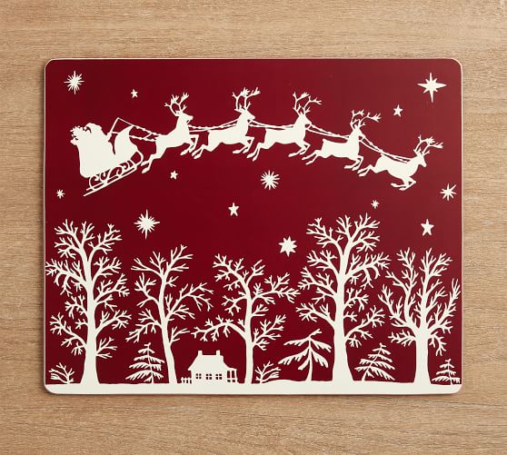 Sleigh Bell Cork Placemats Set of 4 Pottery Barn