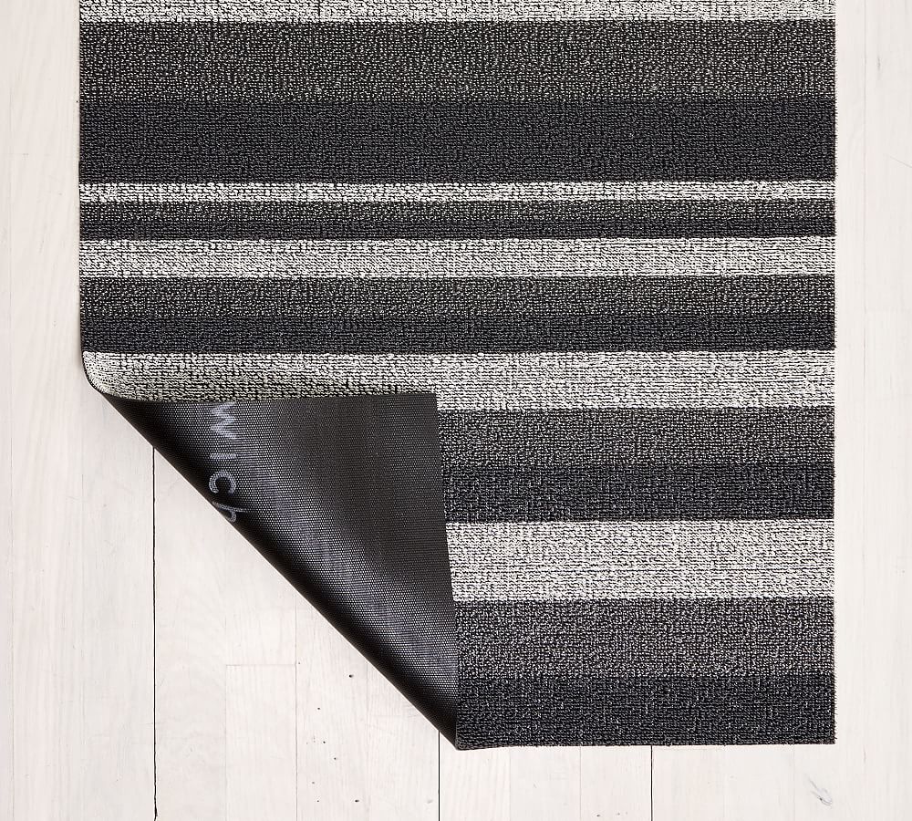 Chilewich Fade Stripe Shag Floor Mat, Lagoon / 24x36