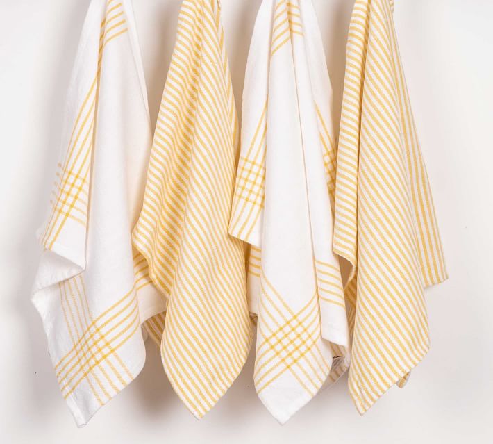 Monaco Washed Cotton Dish Towels - Set of 4