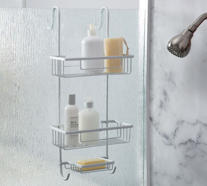 Hanging Shower Caddy, Stainless Steel Bathroom Silver