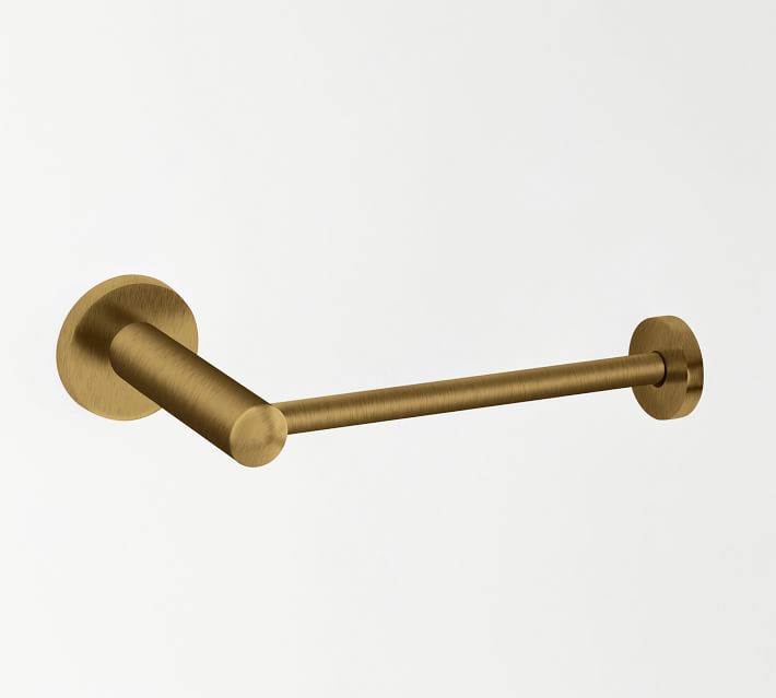 Modern Fluted Brushed Brass Wall-Mounted Toilet Paper Holder