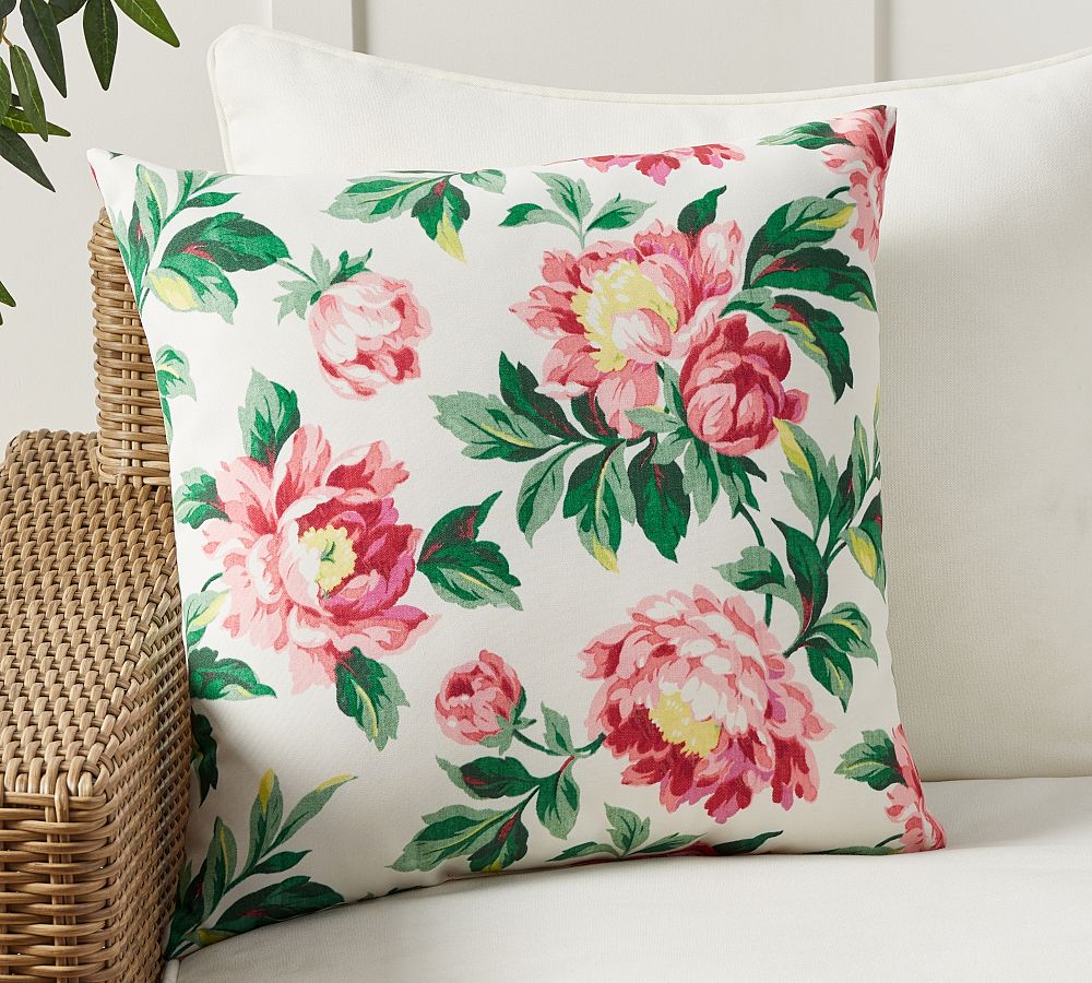 Peony Outdoor Throw Pillow Pottery Barn