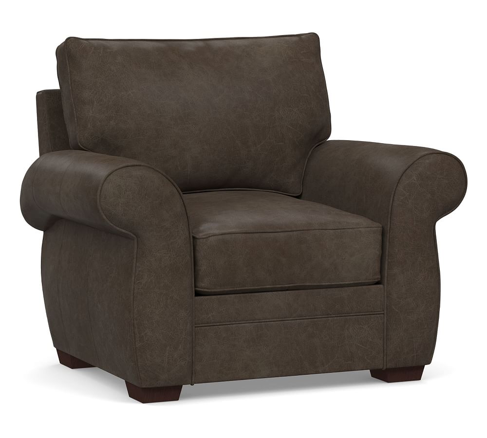Pearce Roll Arm Leather Recliner