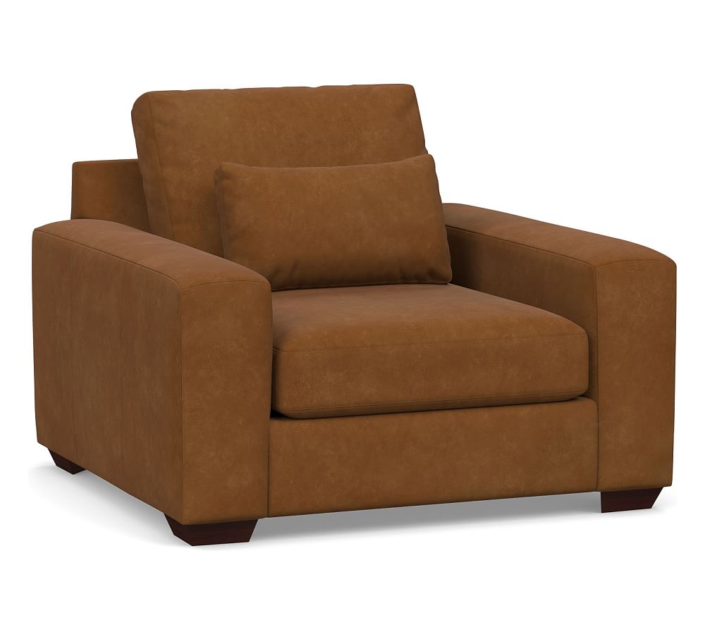 Big Sur Square Arm Deep Seat Leather Armchair